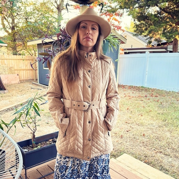 A pea in the pod maternity coat jacket quilted and belted small - Picture 4 of 9